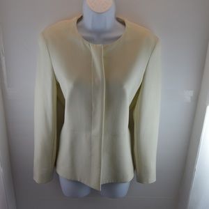 MaxMara Cream Hidden Button Suit Blazer